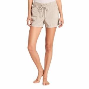 Star Style Womens XL Sabrina Tan Shorts Drawstring Elastic Waist Pockets New $49